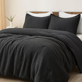 PHF Ultra Soft Waffle Weave Comforter in queen size with plush warmth