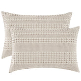 PHF waffle pillowcase front view 20x30 shows breathable cotton texture