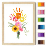 Physkoa handprint flower kit with frame shows a cherished family keepsake for mom