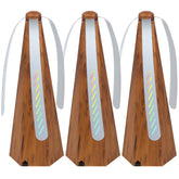 PIAOPIAONIU 3pc fly fan pack with wood grain design deters flies on outdoor tables