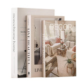 Picapspr decorative books set large on a coffee table with layered elegance