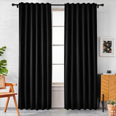 Pickluc blackout curtains two-panel set in full view showing generous coverage and modern design.