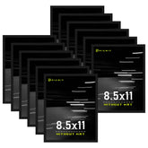 Picrit 8.5x11 frame front display highlights memories securely in a sleek black frame.