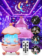 PIKOY Carousel Night Light Unicorn Toy provides magical bedtime glow for a girl's room.