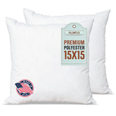 Pillowflex premium pillow insert 15x15 square with soft loft for plush cushions.