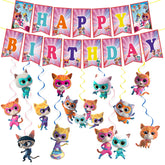 PINUO Kitties banner for a cute birthday celebration.