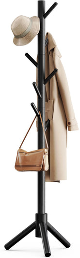 Pipishell coat stand wood-base for stable entryway organization.