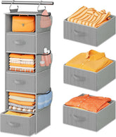 Pipishell hanging closet organizer full view shows enhanced vertical storage in compact closets.