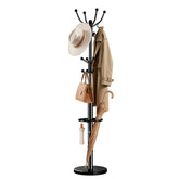 Pipishell metal coat rack with marble base and umbrella holder for organized entryways