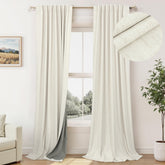 Pitalk 100% blackout curtains in 84-inch panels blocking light for deeper sleep and privacy.