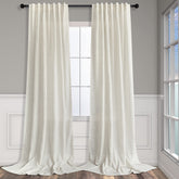 Pitalk cream curtains with back-tab for living room privacy and soft light.