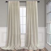 Pitalk flax linen curtains close-up fabric texture for refined drape