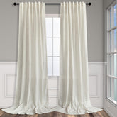 Pitalk natural linen curtains two-panel set for large windows with soft light filtering
