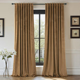 Pitalk velvet curtains with backtab drape showing an elegant pleat and premium feel.