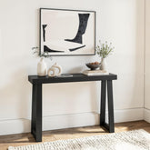 Plank+Beam Classic Console Table pine top, 46-inch length, durable surface for daily use.