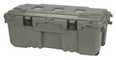 Plano Storage Trunk with wheels enables easy transport between garage and field.