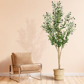 Plantsworld 6ft olive tree with realistic trunk for home or office decor