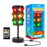 Playbees traffic light lamp with remote control for easy color changes.