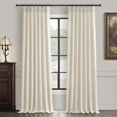 PleatedDrapes extra long drapes with 108-inch length for floor-to-ceiling installation and privacy