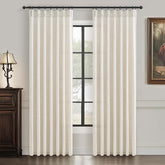 PleatedDrapes pinch-pleat curtain cream with light filtering for privacy