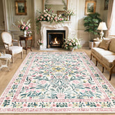 PLHXFR floral 8x10 rug design enhances living rooms with botanical motif