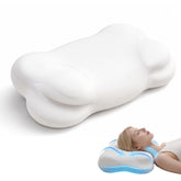 Ploithic New 2.0 Cloud Pillow dual loft demonstrates adjustable height for personalized neck support.