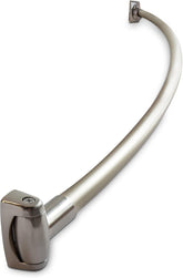 Pluviah curved shower rod 60-inch in brushed nickel adds space