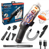 Pocket Vac Reach with 3ft extension wand cleaning under car seats