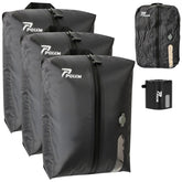 POIXM vacuum bags with travel pump demonstrate fast compression for easy packing.