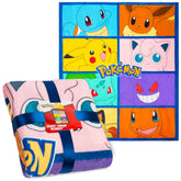 Pokemon soft fleece blanket full view — cozy warmth for any room.