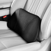 POKSRI lumbar pillow on an office chair providing ergonomic support for long workdays