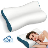 Polovo cervical neck pillow contour memory foam for comfortable neck support.