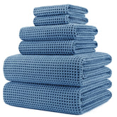 POLYTE bath towel 30x60 in waffle weave for quick-dry comfort
