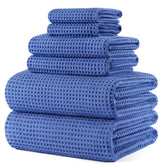 POLYTE bath towel 30x60 in waffle weave delivers fast drying and plush comfort.
