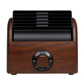 POOCCI desk fan bladeless two-turbine design delivers smooth airflow for focused cooling