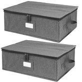 Popoly hard-shell china storage containers 2-pack protecting and organizing dinnerware.