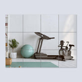 PopularLdo shatterproof mirror tiles on wall for a sleek, durable look