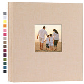 Potricher linen hardcover beige cover, a durable album for organized family memories