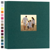 Potricher linen hardcover photo album with 600 pockets keeps family memories organized.