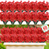Powbrace 22-pack outdoor artificial flowers brighten porch with lasting color.