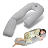 Pozico U-shaped full-body pillow offers neck and back support in 51 inches.