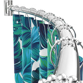PrettyHome curved shower rod 38-72 inches chrome, adjustable for a spacious shower.