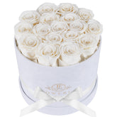Prifroti 17-flowers in luxury suede box: lasting keepsake gift presentation