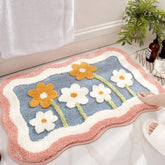 PTAEXCEL Cute Bath Mat in pink offers plush comfort for your feet after a shower