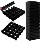 Ptanok 45-pack drawer dividers keep dresser drawers neatly organized.