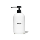 Public Goods ceramic hand soap dispenser front view reduces single-use plastic.