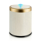 Pukomc bathroom trash can with lid shows a sealed, scent-control design.
