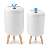 Pukomc two-pack automatic trash cans with 12L and 3Gal capacity, touchless opening.