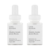 Pura Love Potion refill box showing long-lasting fragrance for smart diffusers.