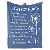 Purdicra memorial blanket on blue surface showing soft blue shade and plush texture for remembrance